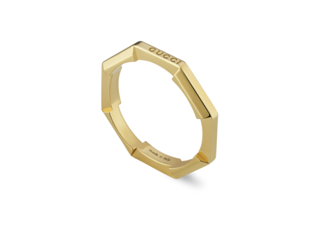 送税込】グッチ GUCCI LINK TO LOVE ミラーリング 662194003 #19 Gucci 18ct Rose Gold Gucci Link to Love Mirrored Ring Size